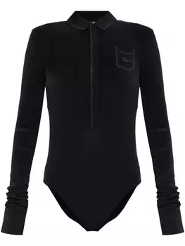 Боди Lacoste с аппликацией логотипа, черный