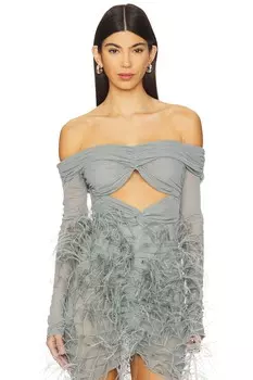 Боди Lapointe с сеткой, jade