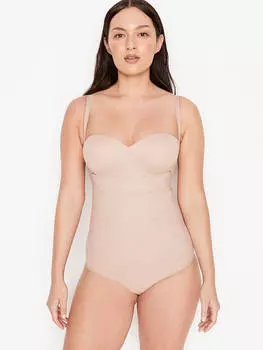 Боди Leonisa Shapewear Invisible Thong Shaper, бежевый