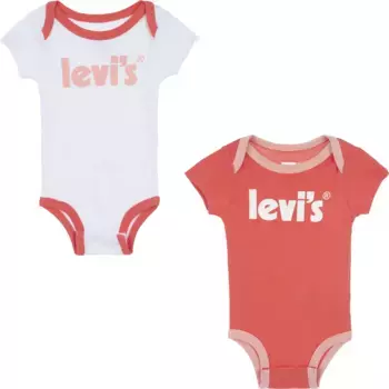 Боди Levi's Kids с короткими рукавами, УНИСЕКС, цвет Rose Of Sharon