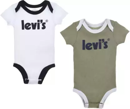 Боди Levi's Kids с короткими рукавами, УНИСЕКС, белый