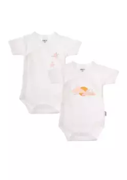 Боди Liliput "Birds", с практичной планкой на кнопках, белый