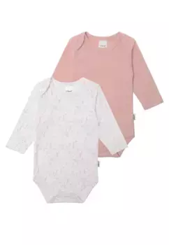 Боди-лилипут "Цветы и розовое", с практичными кнопками Liliput, розовый