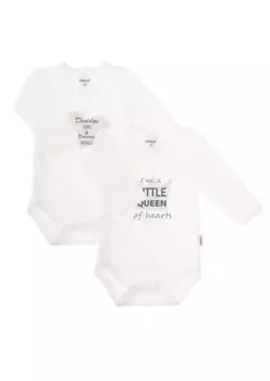 Боди Liliput "Daddys Girl", с практичной планкой на кнопках, белый