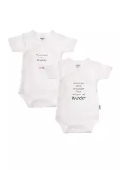 Боди Liliput "Mummy and Daddy", в упаковке 2 шт., с практичной планкой на кнопках, белый