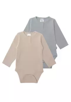 Боди Liliput с длинными рукавами, в упаковке 2 шт., с кнопками в промежности, синий