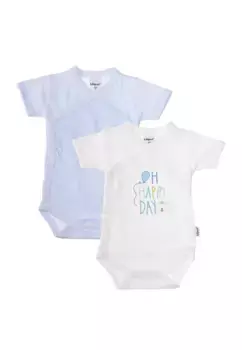 Боди Liliput, с практичной планкой на кнопках, голубой