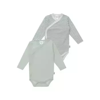 Боди Liliput с запахом, 2 шт., с практичными кнопками, светло-зеленый