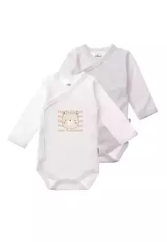 Боди Liliput с запахом и практичной планкой на кнопках, белый