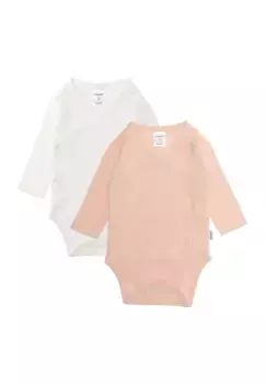 Боди Liliput с запахом и сплошной планкой на кнопках, цвет Wei-Apricot