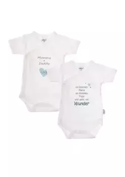 Боди Liliput с запахом "Wunder", с практичной планкой на кнопках, белый