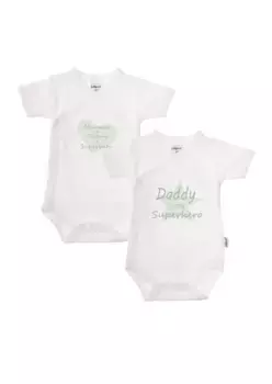 Боди-лилипут "Супергерой", с практичной планкой на кнопках Liliput, белый