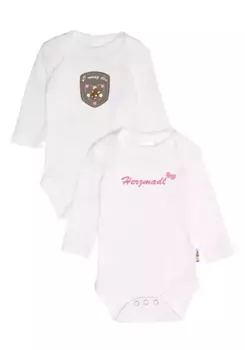 Боди Liliput, в комплекте 2 шт., с кнопками в промежности, белый