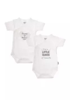 Боди Liliputa "Little Queen" с практичной планкой на кнопках, белый