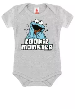 Боди Logoshirt "Cookie Monster" с лицензионным принтом, цвет Grau-Meliert
