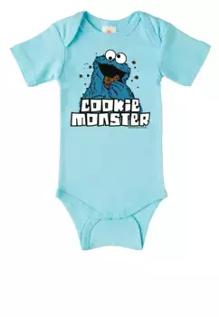 Боди LOGOSHIRT, Улица Сезам, с кнопками, голубой