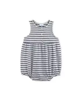 Боди-лягушка для девочки из органического хлопка с полосатым принтом Knot, мультиколор