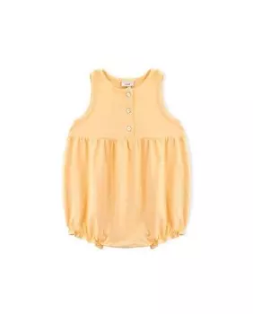 Боди-лягушка для девочки из простого органического хлопка Knot, желтый