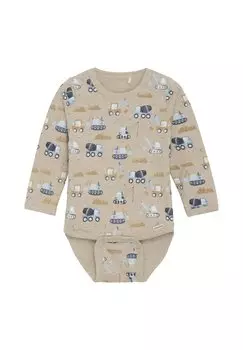 Боди LS AOP Minymo, цвет beige melange