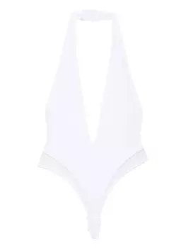 Боди Maison Close Pure Tentation с V-образным вырезом, белый