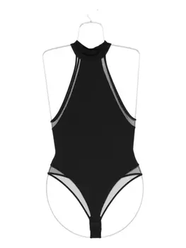 Боди Maison Close Pure Tentation с воротником-халтер, черный