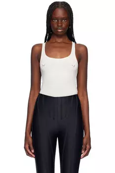 Боди-майка Off-White с пирсингом Mugler