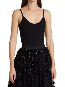 Боди Michael Kors Collection с круглым вырезом и открытой спиной, черный
