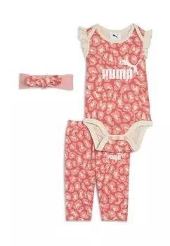 Боди MINICATS ESSENTIALS ANIMAL NEWBORN 3-TEILIGES SET Puma, фуксия