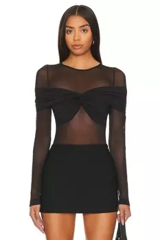 Боди MISHA Nerida Mesh, черный