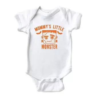 Боди Mommy's Little Monster Boy для малышей The Juniper Shop, белый