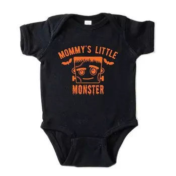 Боди Mommy's Little Monster Boy для малышей The Juniper Shop, черный