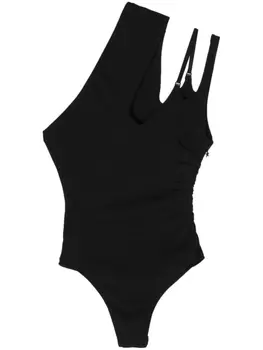 Боди на одно плечо Mugler, черный