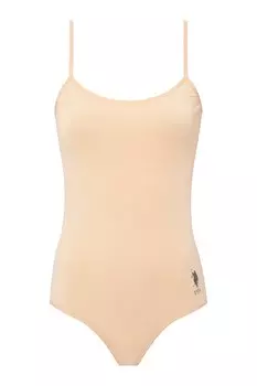 Боди на тонких бретелях U S Polo Assn , бежевый