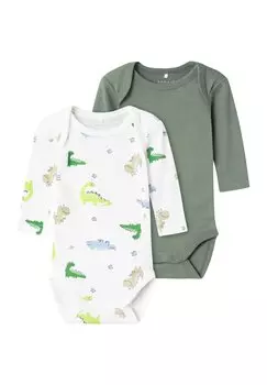 Боди NBMBODY WILD DINO 2 PACK Name it, цвет laurel wreath