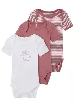 Боди NBNBODY CORE UNISEX 3 PACK Name it, цвет mesa rose
