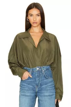 Боди Norma Kamali Oversized Boyfriend Shirt, милитари