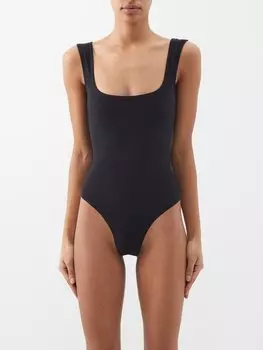 Боди nur из органического хлопка с квадратным вырезом FLORE FLORE, черный