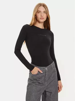 Боди облегающее Guess Jeans, черный