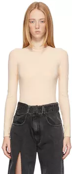 Боди Off-White из нейлона Second Skin Maison Margiela