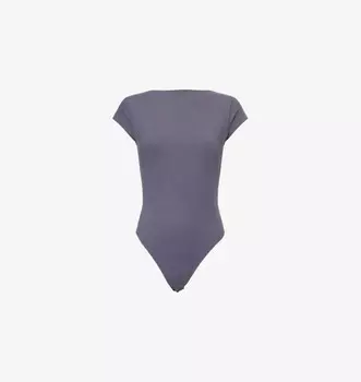 Боди Owners club с рукавами-крылышками из эластичной ткани Represent, серый