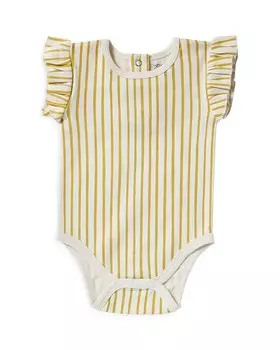 Боди Pehr унисекс с рюшами – для малышей, желтый