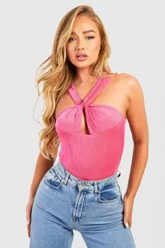 Боди передней передней части Boohoo, розовый