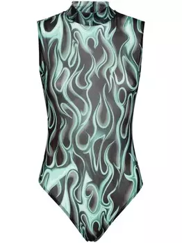 Боди Philipp Plein Flame, черный