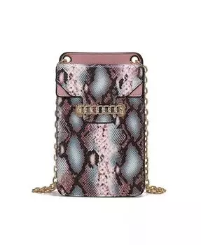 Боди Phone Cross с тиснением под змею Yael от Mia K Mkf Collection, розовый