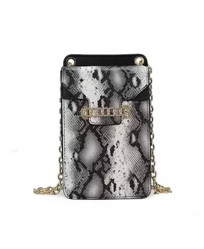 Боди Phone Cross с тиснением под змею Yael от Mia K Mkf Collection, коричневый