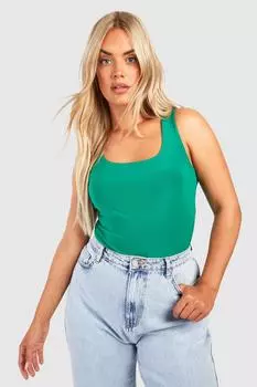 Боди плюс двойное объединенное боди с ремешками Boohoo, зеленый