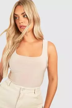 Боди плюс двойное объединенное боди с ремешками Boohoo, серый