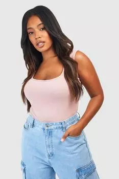 Боди plus с широкими леменями в резинку Boohoo, румяна