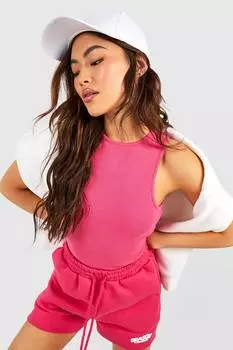 Боди racer rib Boohoo, розовый
