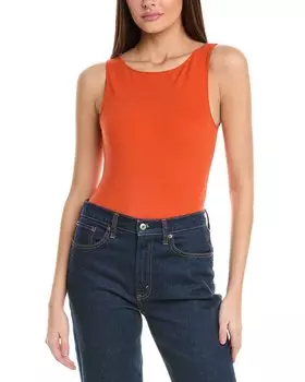 Боди RE/DONE с высоким воротом REDONE, оранжевый